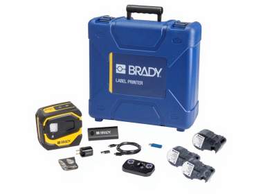 Принтер BRADY M511-EU-UK-KIT c ПО BWS ADVANCED. В компл.: жесткий кейс, сетевой адаптер, кабель USB-C, USB-A, быстрый старт, магнитная накладка, зажим для ремня, внешний аккумулятор, картриджи M5C-1500-595-WT-BK, M4-91-427, M5-131-499.